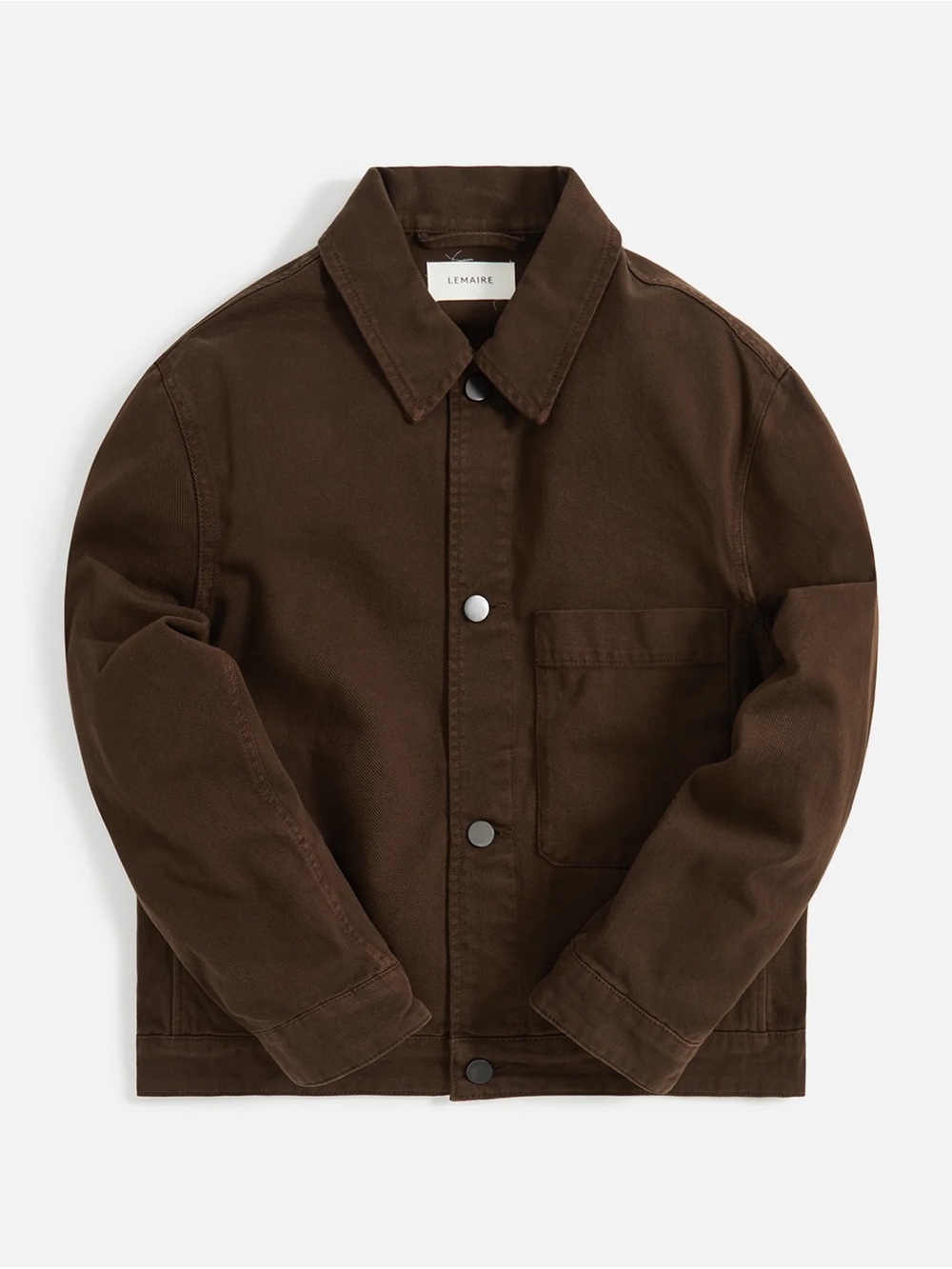 Lemaire Boxy Trucker Jacket Espresso Size 48 See Dimensions Fits Medium/Large